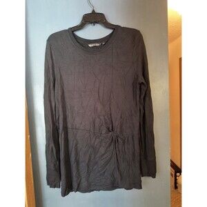 Athleta Top Women's M Black Casual Long Sleeve Lightweight Knot Detail Medium